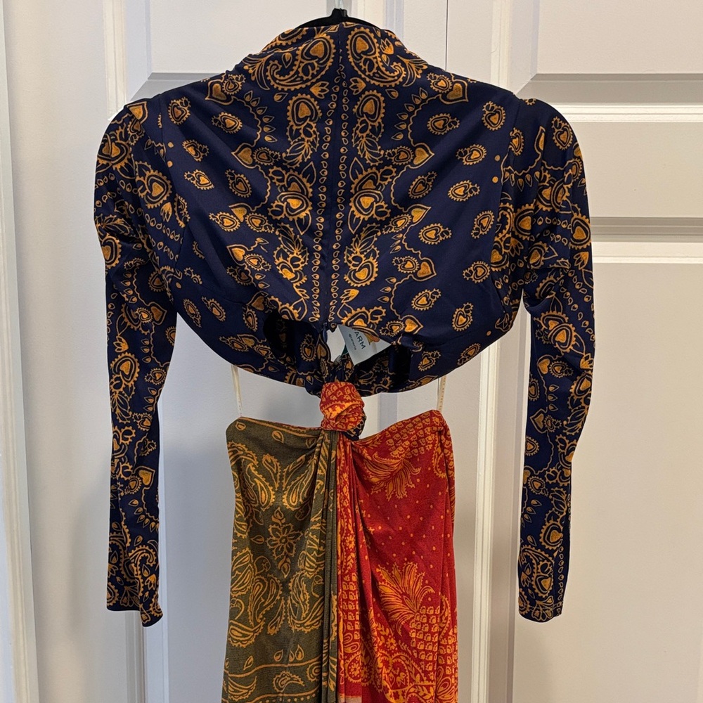 Farm Rio Boho Patchwork Maxi Dress with Paisley Print - Multicolor - Picture 2 of 13